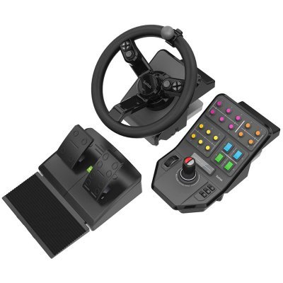 Oferte la Simulator Volan Pedale si Panou Lateral de Control G Saitek Heavy Equipment Bundle Negru