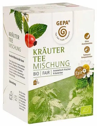 Oferte la Amestec de ceai din plante bio si fairtrade, 34g 20 pliculete a 1,7g Gepa