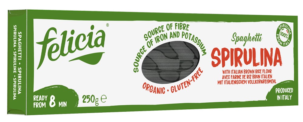 Oferte la Spaghetti bio din faina de orez integral si spirulina, 250g Felicia