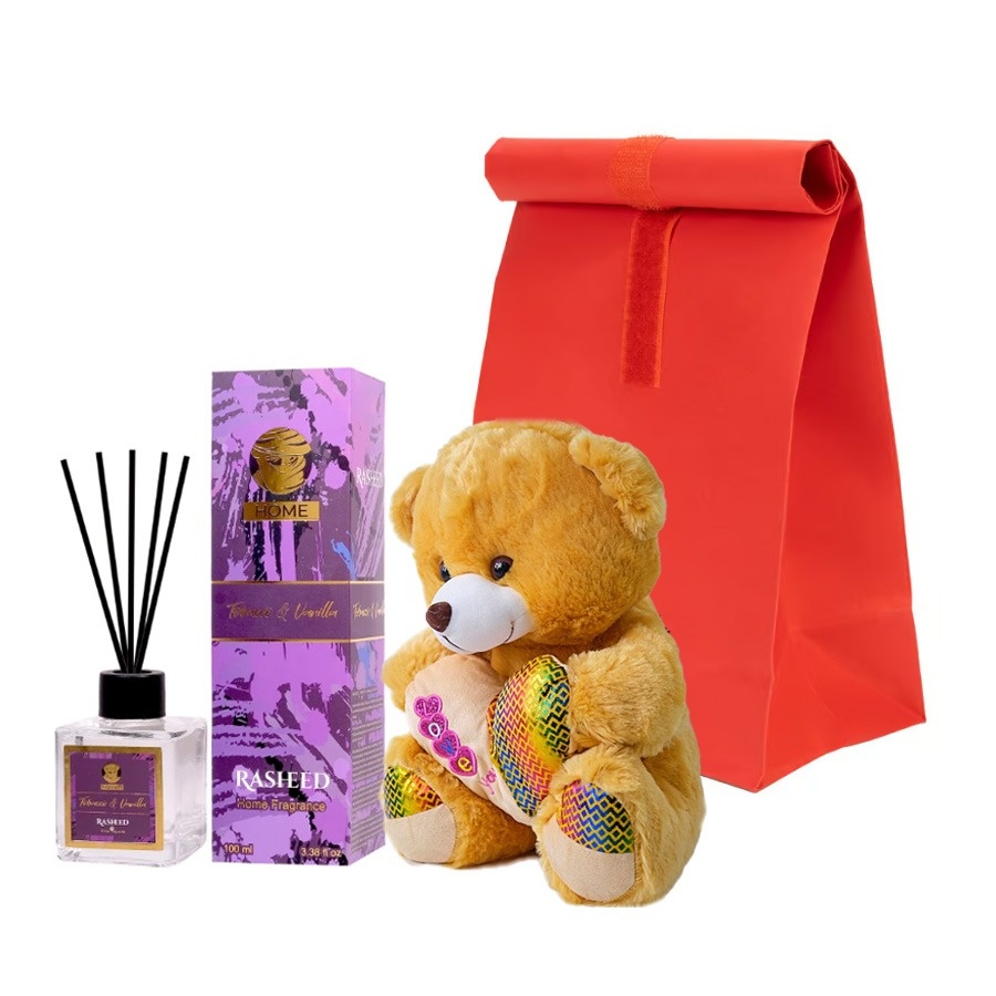 Oferte la Set Aromateddy cu ursulet de plus si parfum camera in punga cadou