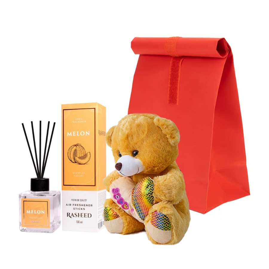 Oferte la Set Parfubear cu ursulet de plus si parfum camera in punga cadou