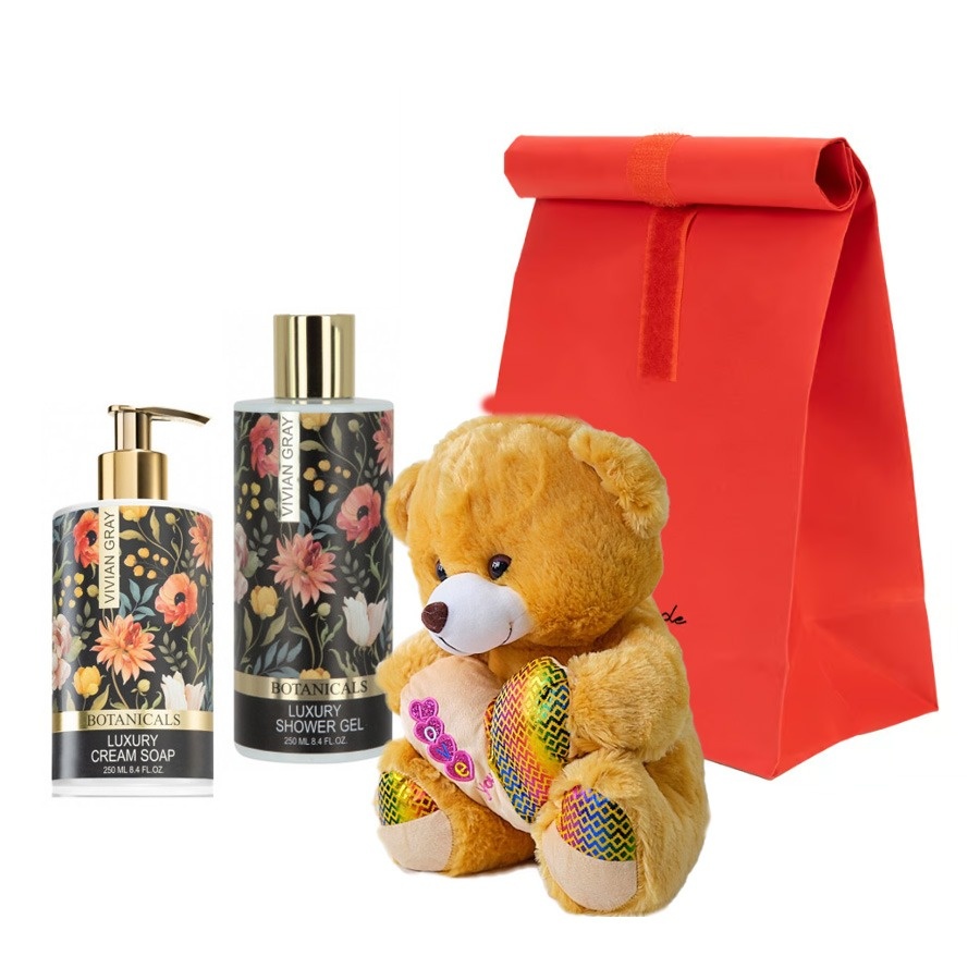 Oferte la Set Aromurs cu ursulet de plus, Sapun lichid, 250 ml si Gel de dus, 250 ml