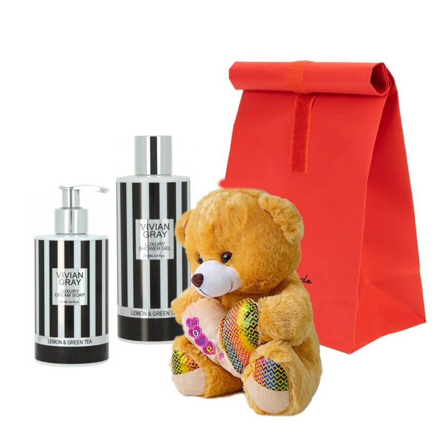 Oferte la Set Teddaroma cu ursulet de plus, Sapun lichid, 250 ml si Gel de dus, 250 ml