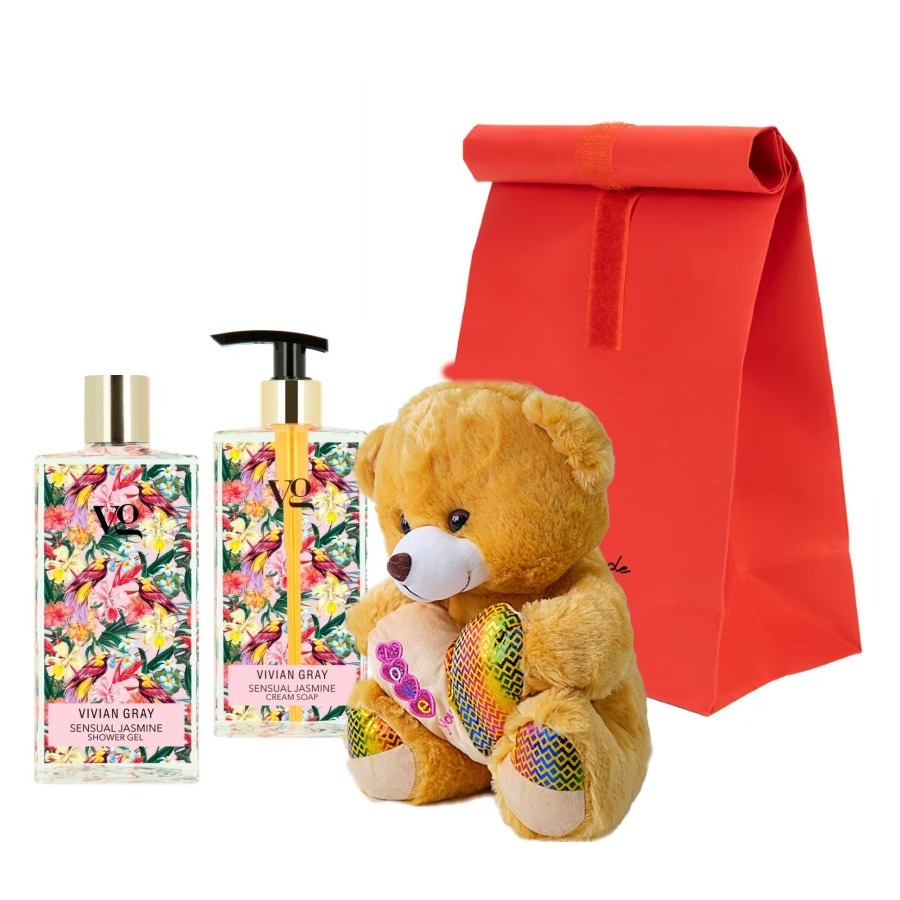 Oferte la Set Scentbear cu ursulet de plus, Sapun lichid, 350 ml si Gel de dus, 350 ml