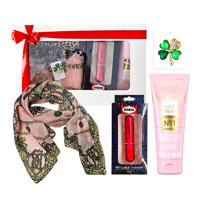Oferte la Set Harmonia cu esarfa, crema maini, travalo classic, brosa martisor