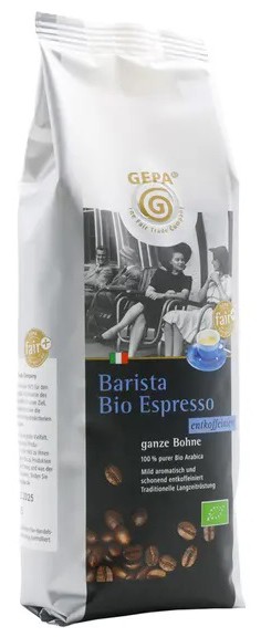 Oferte la Cafea boabe Barista Espresso decofeinizata, bio si fairtrade, 250g Gepa