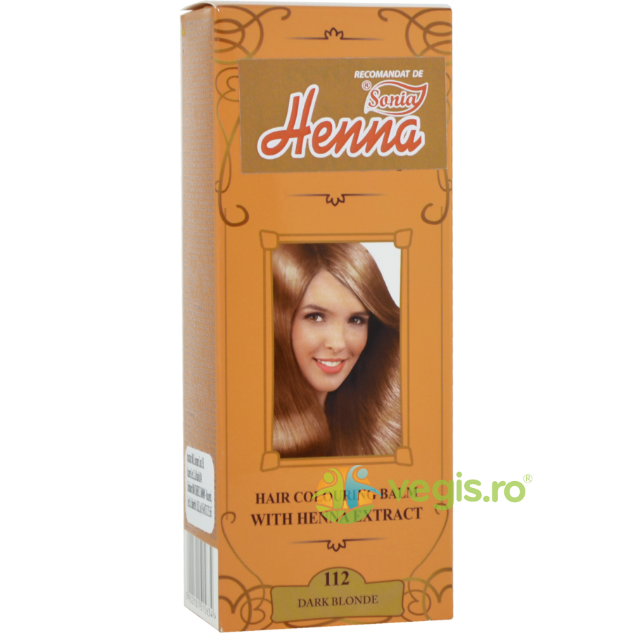 Oferte la Balsam Colorant pentru Par cu Henna nr.112 Blond Inchis 75g
