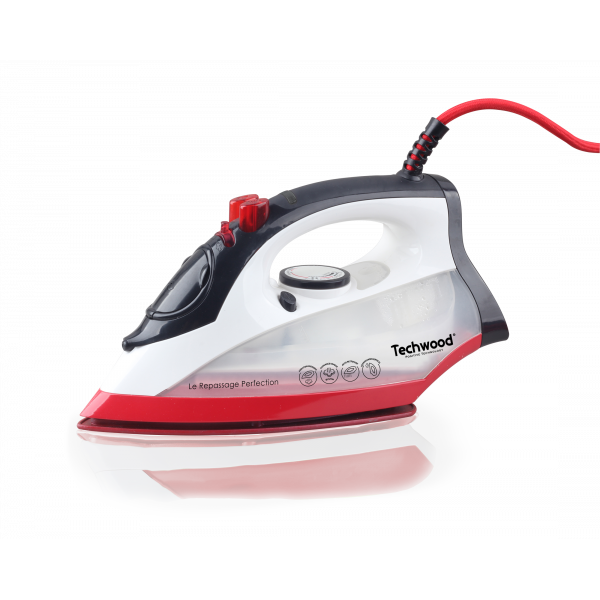 Oferte la Fier de calcat Techwood TFV-2405C, 2400W, talpa ceramica, termostat, 300ml, putere aburi 30g/min
