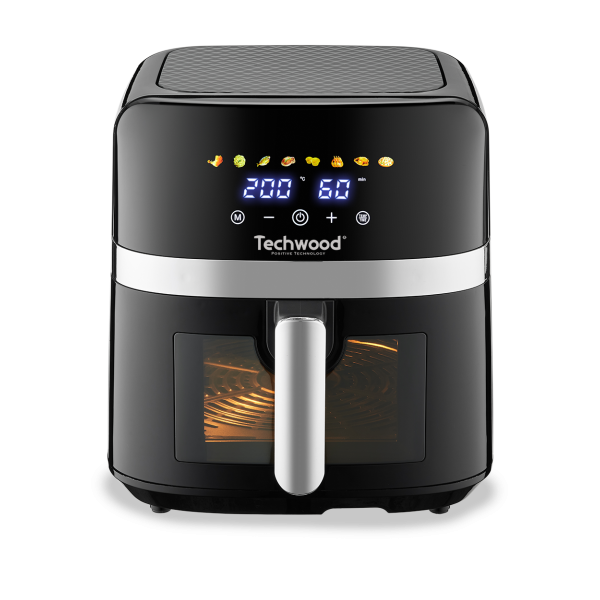 Oferte la Friteuza cu aer cald Techwood TFR-806SHD, 8L, 1700W, 8 programe, pana la 200°c