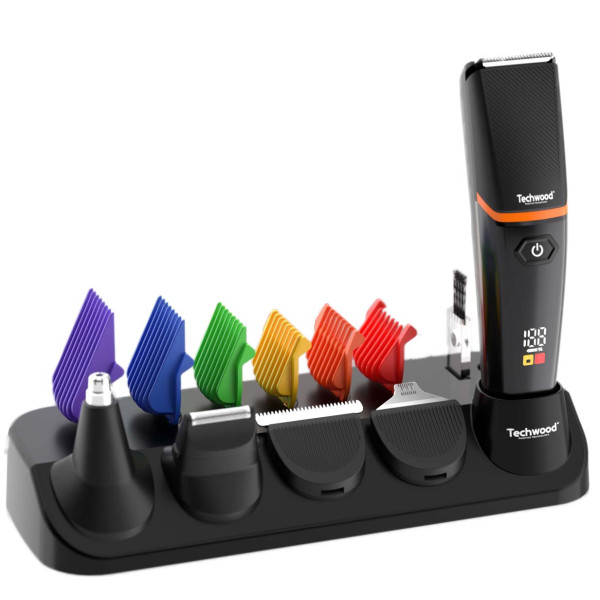 Oferte la Trimmer 5 in 1 Techwood TTN-038, 600mAh, 90 minute, 6 piepteni, lame inox