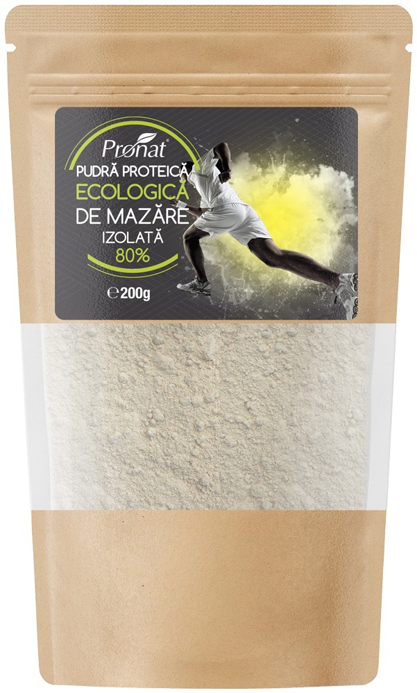 Oferte la Pudra proteica bio de mazare, izolata, 200g Pronat
