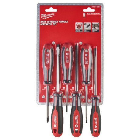 Set de surubelnite cu maner cu trei-fete, Milwaukee 4932471806, set1, 6buc