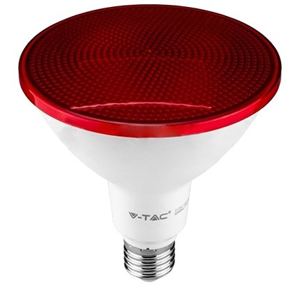 Bec LED PAR38 E27 17W IP65 - rosu V-TAC SKU-92065