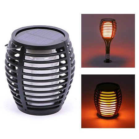 Corp iluminat gradina IP44 3 in 1 efect flacara incarcare solara V-TAC SKU-8558