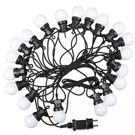 Sir iluminat festiv IP44 10M 0.5W x 20 6000K alb rece V-TAC SKU-7440