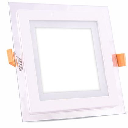 Corp iluminat LED patrat incorporabil 18W 4000K alb neutru, sticla V-TAC SKU-6280