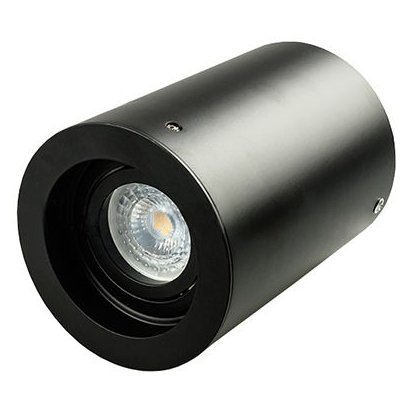 Corp iluminat montaj perete soclu GU10 rotund negru V-TAC SKU-3628