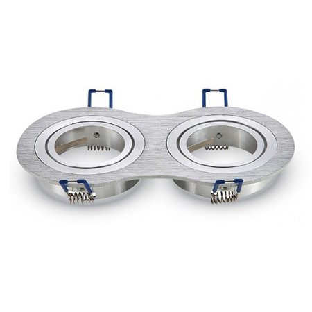 CORP SPOT 2XGU10 CROM MAT UNGHI REGLABIL