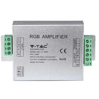 Amplificator banda LED RGB 12V - 144W / 24V - 288W 12A V-TAC SKU-3309