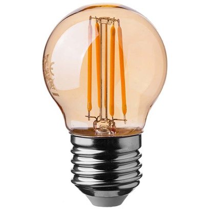 Bec LED G45 E27 4W cu filament 2200K alb cald V-TAC SKU-217100