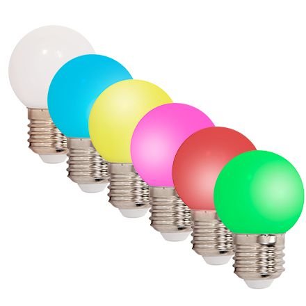 Oferte la Set 6 becuri LED E27 G45 0.5W colorate Ibiza Light LEDSTRING-6