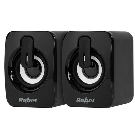 Boxe PC 2.0 CS-15 REBEL KOM1151, jack 3.5mm, alimentare USB, 2 x 3 W