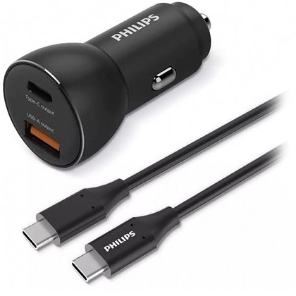 Oferte la Incarcator Auto 36w USB-A SI USB Tip C PHILIPS PH-DLP2521C, cablu USB inclus, ultra fast charge