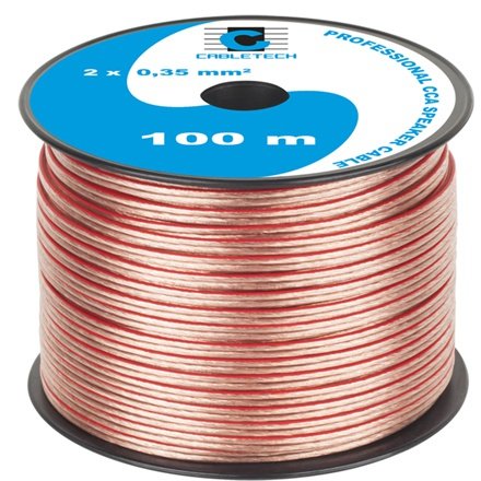 Oferte la Cablu difuzor CCA, 2 x 0.35 mm2, transparent, rola 100m KAB0353