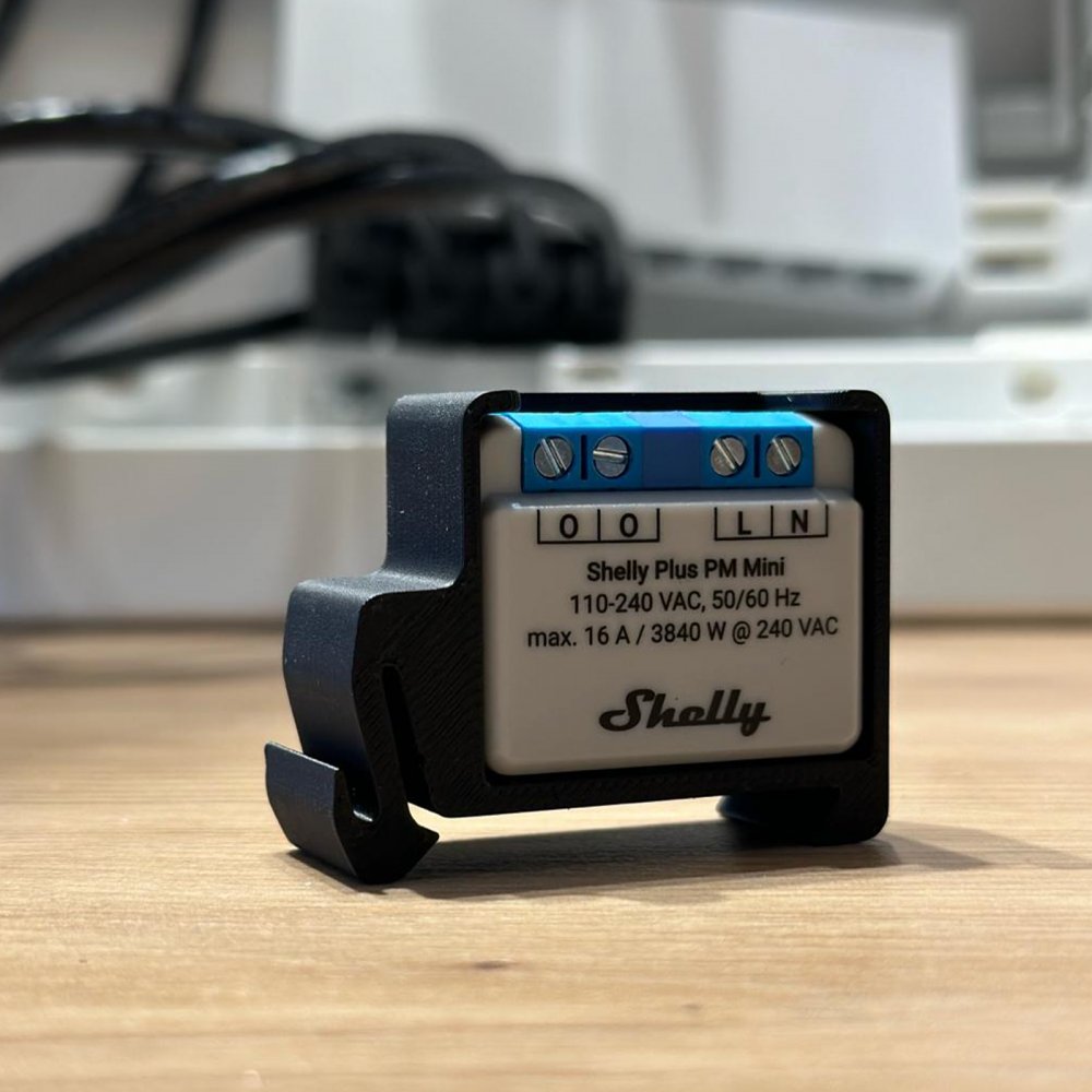 Oferte la Suport de Sina DIN pentru Shelly MINI, din material ignifug, negru MINIDIN