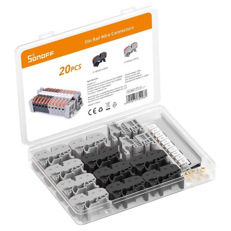 Oferte la Set Sonoff conector pentru sina DIN (20 buc) 6920075740981