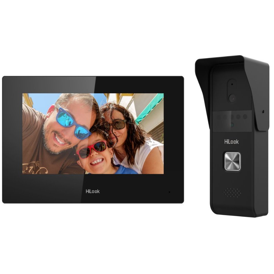 Oferte la Kit videointerfon hibrid Wifi Hikvision HiLook VI-K23P, 2MP, 7-inch colorful TFT, microfon, difuzor, aplicat, PoE, IP65