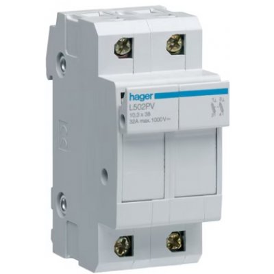 Separator 2P 32A L38 2M, DC 1000V PV Hager L502PV