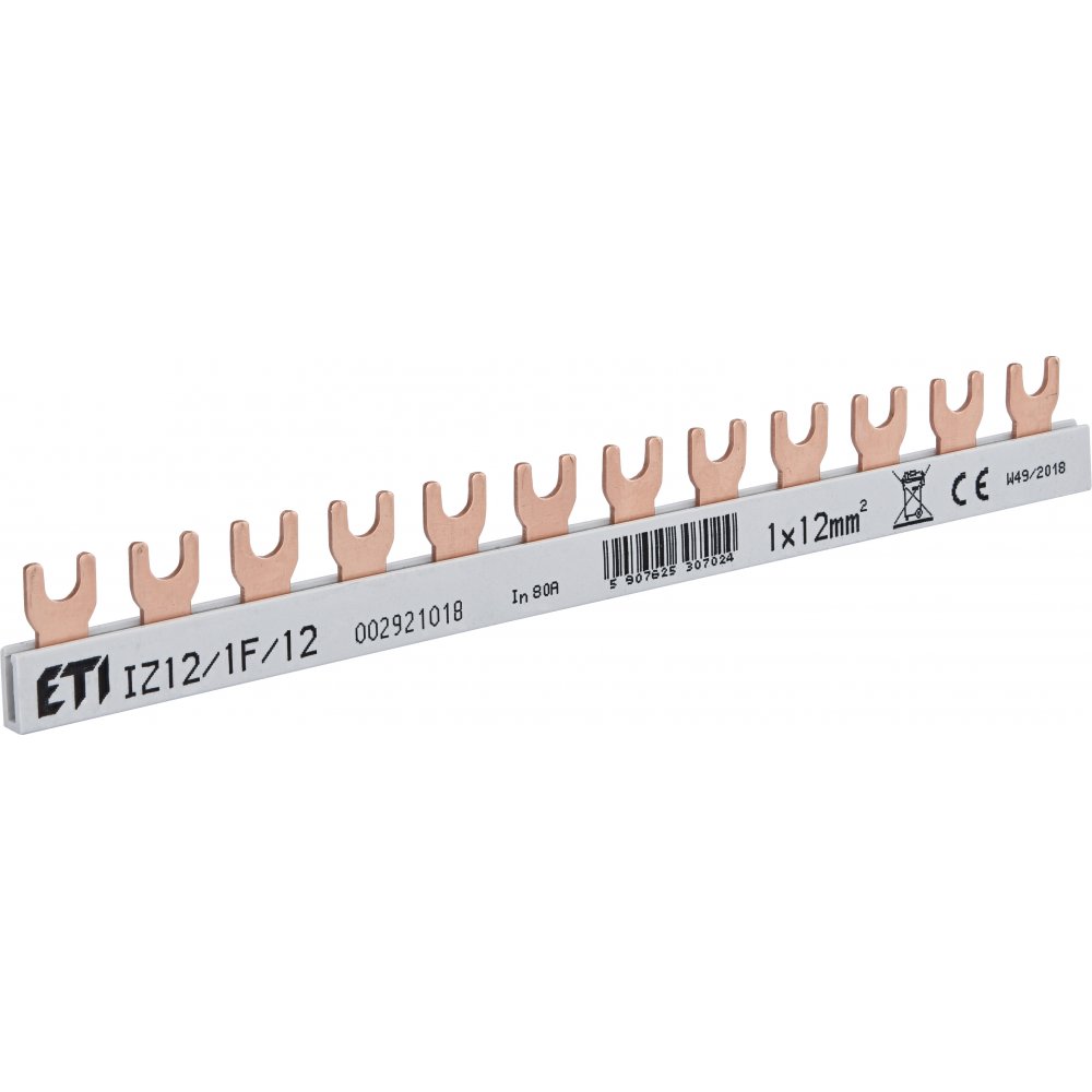 Oferte la Busbar 1P 12M 12mmp 80A tip furca IZ12/1F/12 Eti 002921018