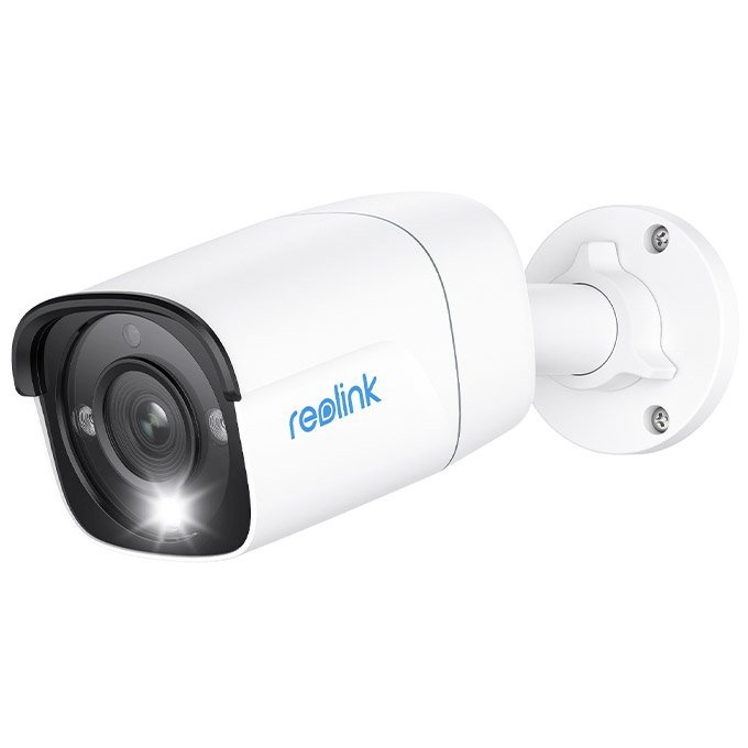 Camera de supraveghere IP exterior Reolink P340, 12 MP, lumina alba / IR 30 m, microfon, difuzor, slot card, PoE