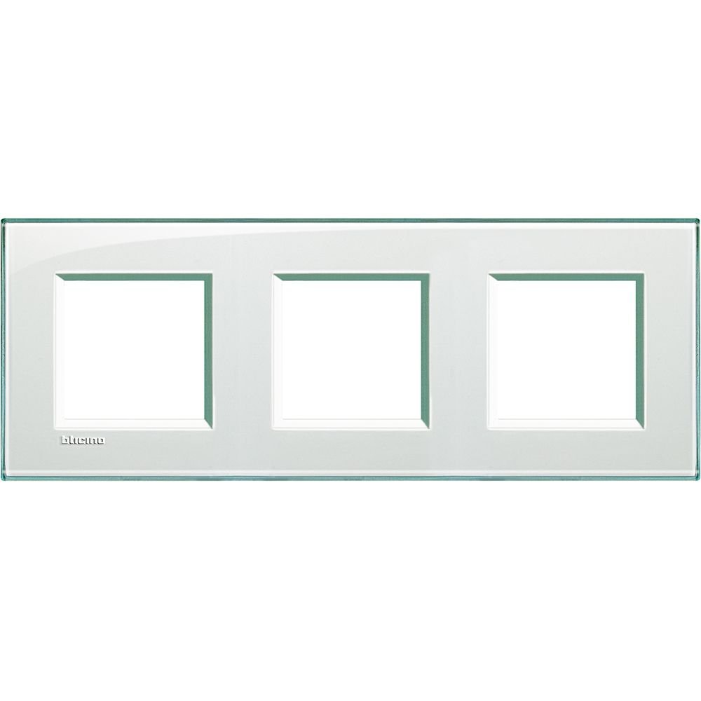 Rama ornament 3 posturi ( 2x3P ) Bticino Living Light LNA4802M3KA, aquamarine