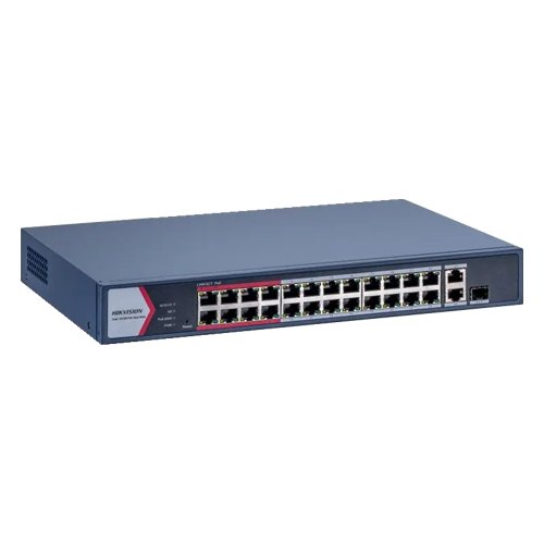 Switch HIKVISION DS-3E1326P-EI-M 24 porturi PoE 100Mbps, 1 x Gigabit RJ45, 1 x Gigabit combo, Management