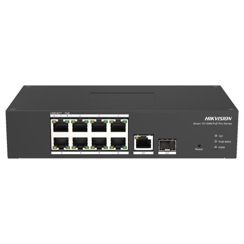 Switch Smart HIKVISION DS-3T1310P-SI-HS managed 8 porturi PoE, 2 porturi uplink SFP/RJ45