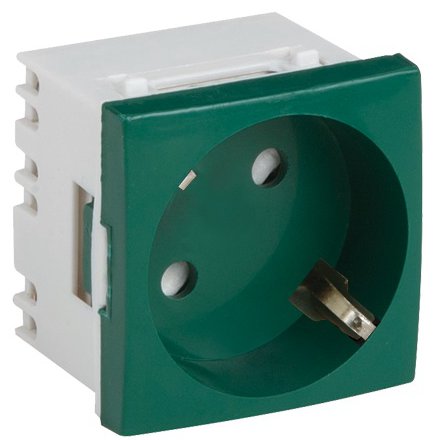 Oferte la Priza modulara schuko cu impamantare, verde - DLX DLX-245-42