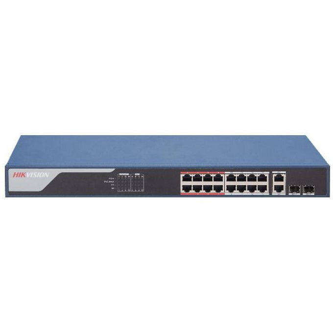 Switch 16 porturi PoE Hikvision DS-3E1518P-SI 16x 100 Mbps PoE RJ45