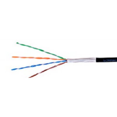 Oferte la Rola 305 ml cablu U/UTP Cat.5e, 4x2xAWG24/1, PE, de exterior, negru Schrack HSEKU424E3