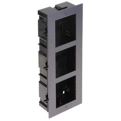 Oferte la Rama montaj ingropat pentru interfon modular Hikvision DS-KD-ACF3, 3 module, aluminiu