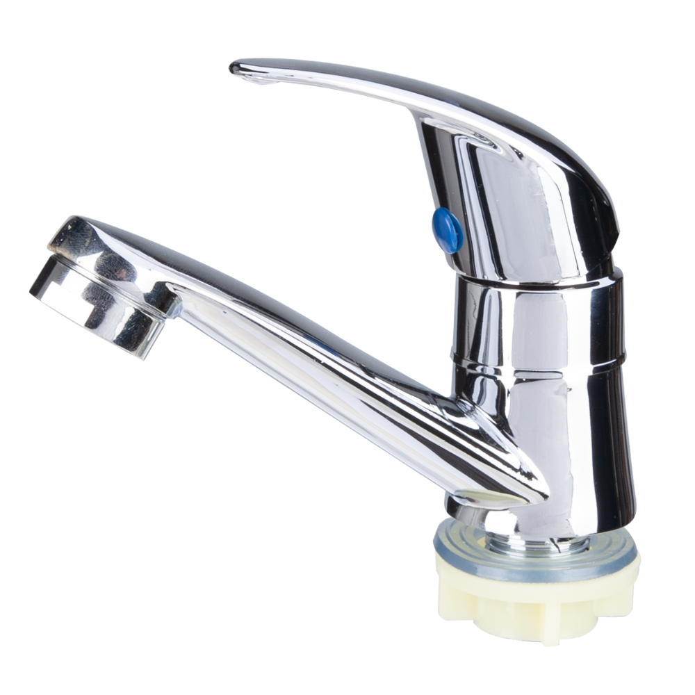 Oferte la Baterie pentru lavoar Evo, pentru apa rece, cu pipa fixa, monocomanda, argintiu, 9.5 x 11 x 4.2 cm