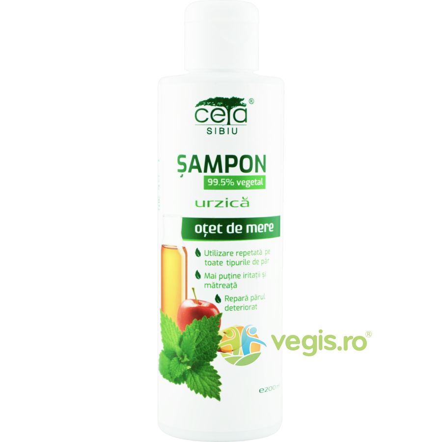 Oferte la Sampon 99.5% Vegetal cu Urzica si Otet de Mere 200ml