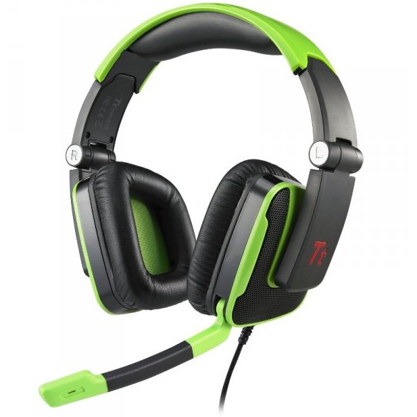 Casti Tt eSPORTS CONSOLE One Gaming pentru PC Xbox 360 si PlayStation 3 Negru/verde