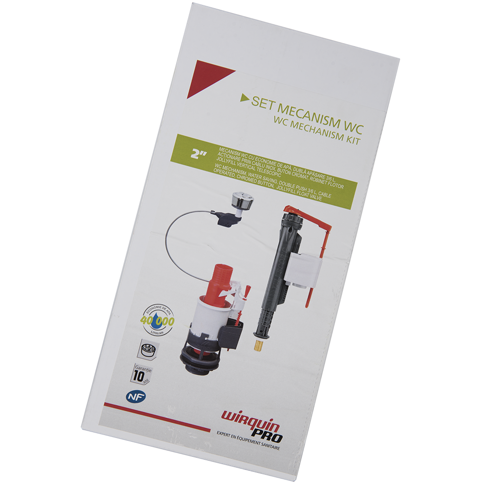 Oferte la  Mecanism WC Wirquin Pro, actionare prin apasare 2, 3/6l, plastic