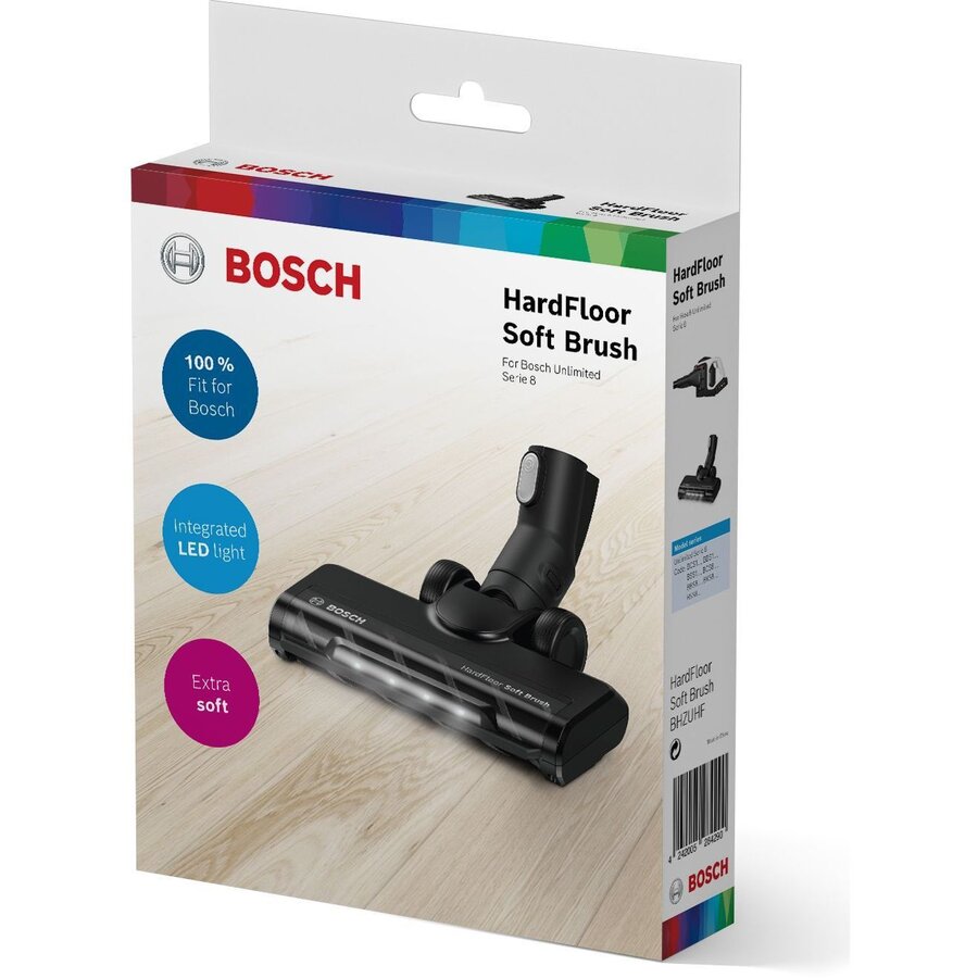 Perie Motorizata HardFloor Soft Brush BHZUHFN Iluminare LED Latime 25CM Negru