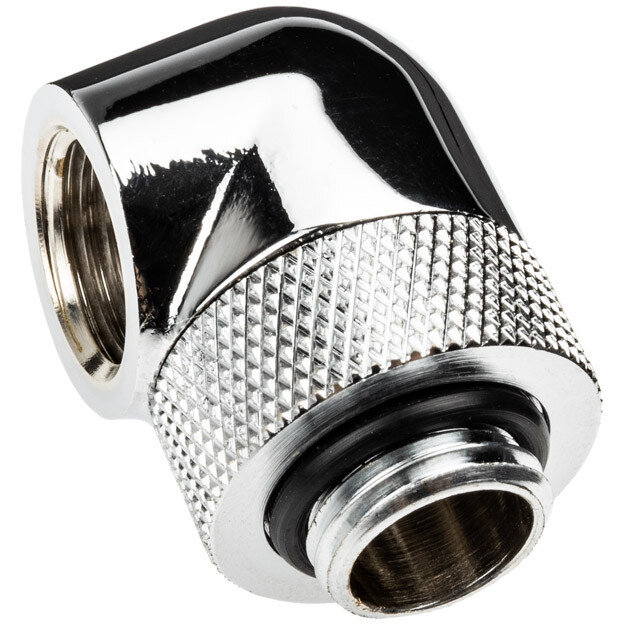 Oferte la Adaptor Racirea  Apa 90 Grade  G1/4inch Alama Nichelata  Diametru 22mm Argintiu