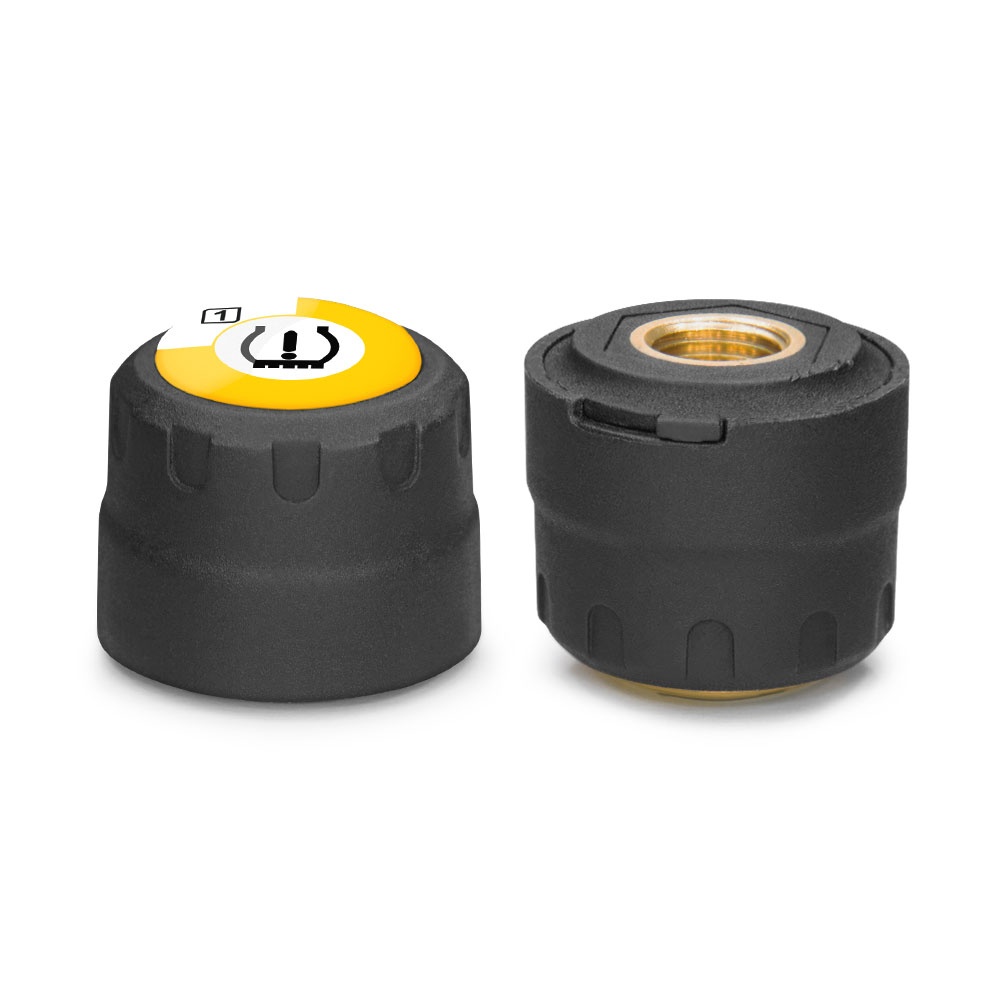 Oferte la Set Senzori Techstar® TPMS cu Bluetooth pentru Motociclete, Monitorizare a Presiunii in Anvelope, Compatibil Android și iOS