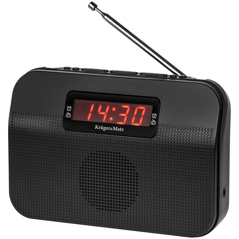 Oferte la Radio Portabil Cu Alarma AM FM Negru