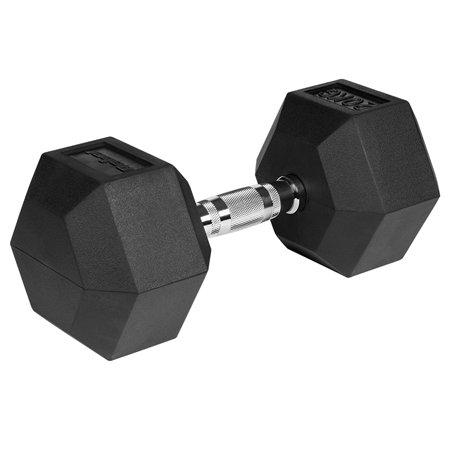 Gantera Dumbbell Hex Fonta Cauciucata 20KG Rebel Active RBA-2325-20